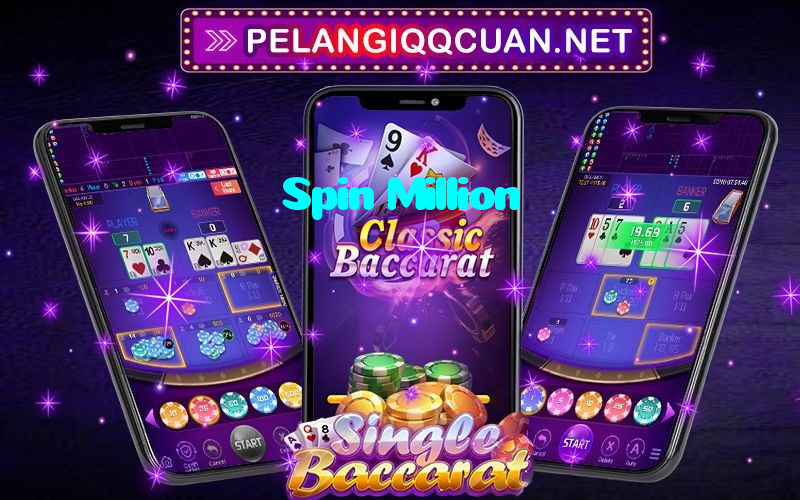 Spin Million casino presented on mobile device in Pakistan with slots and live games